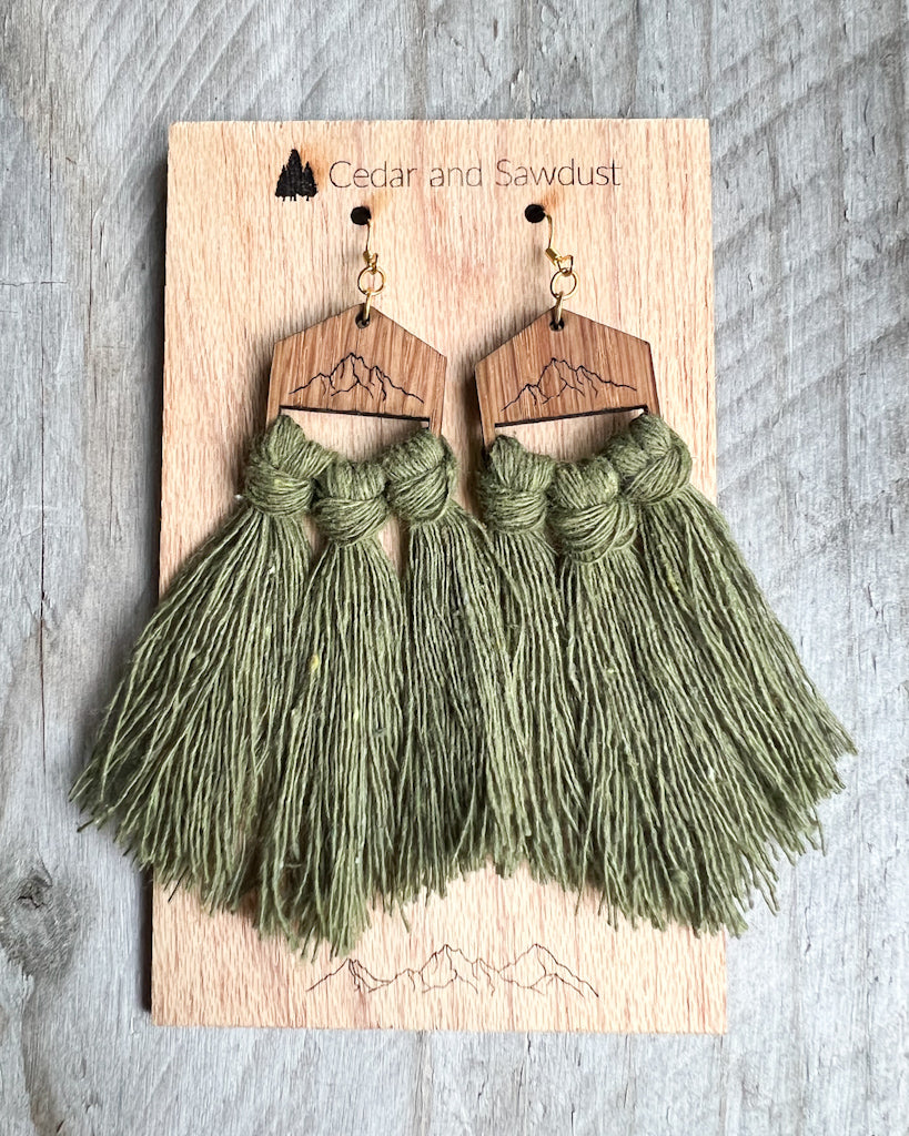 Earrings - Macrame Hexagon