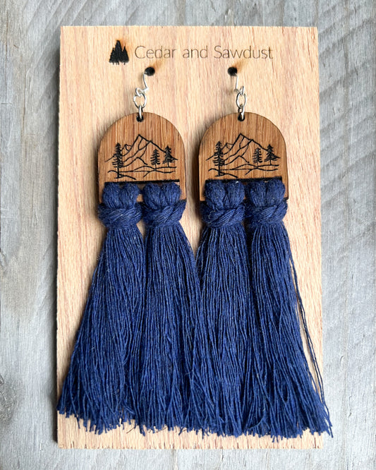 Earrings - Macrame Round