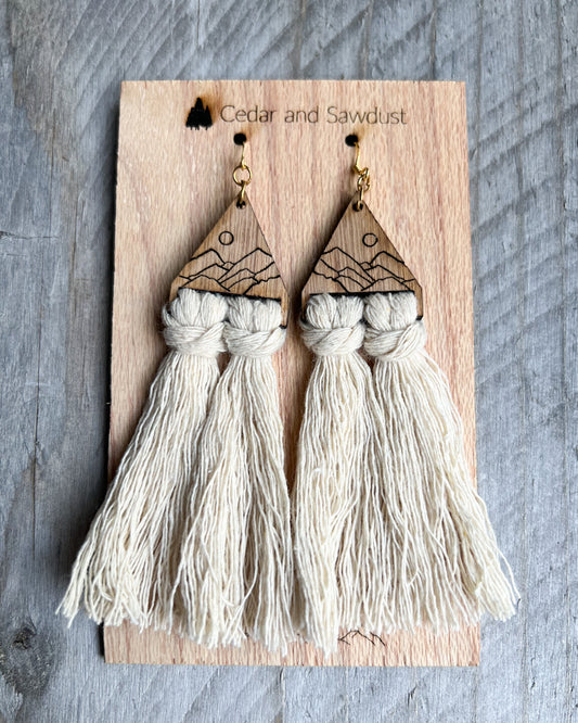 Earrings - Macrame Triangle